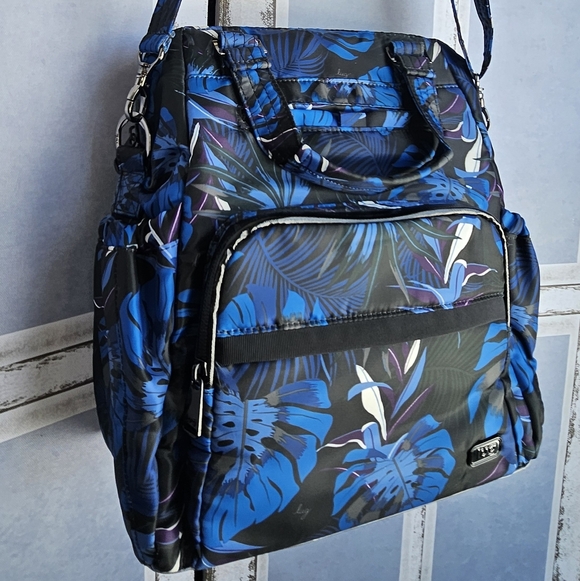 Retails At $130 Lug Canter Backpack In Botanical Blue - EUC - Picture 4 of 12